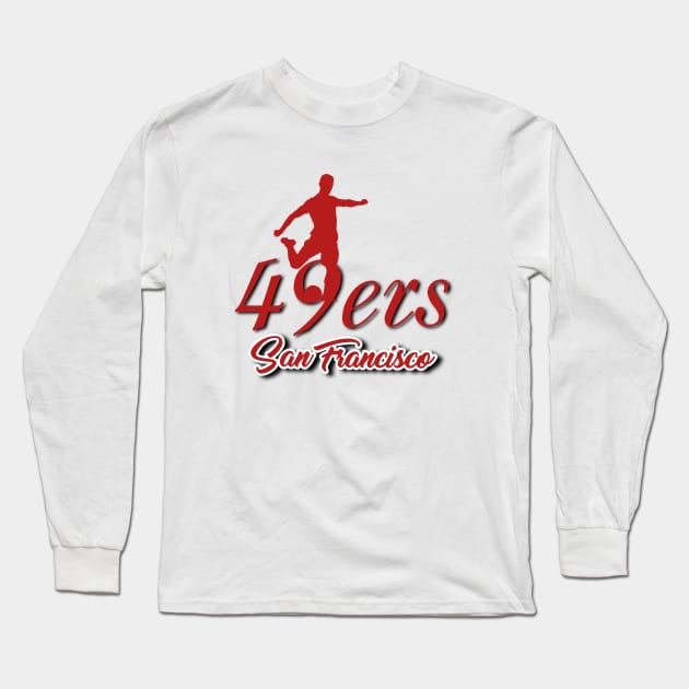 49ers Long Sleeve T-Shirt by Light Up Glow 